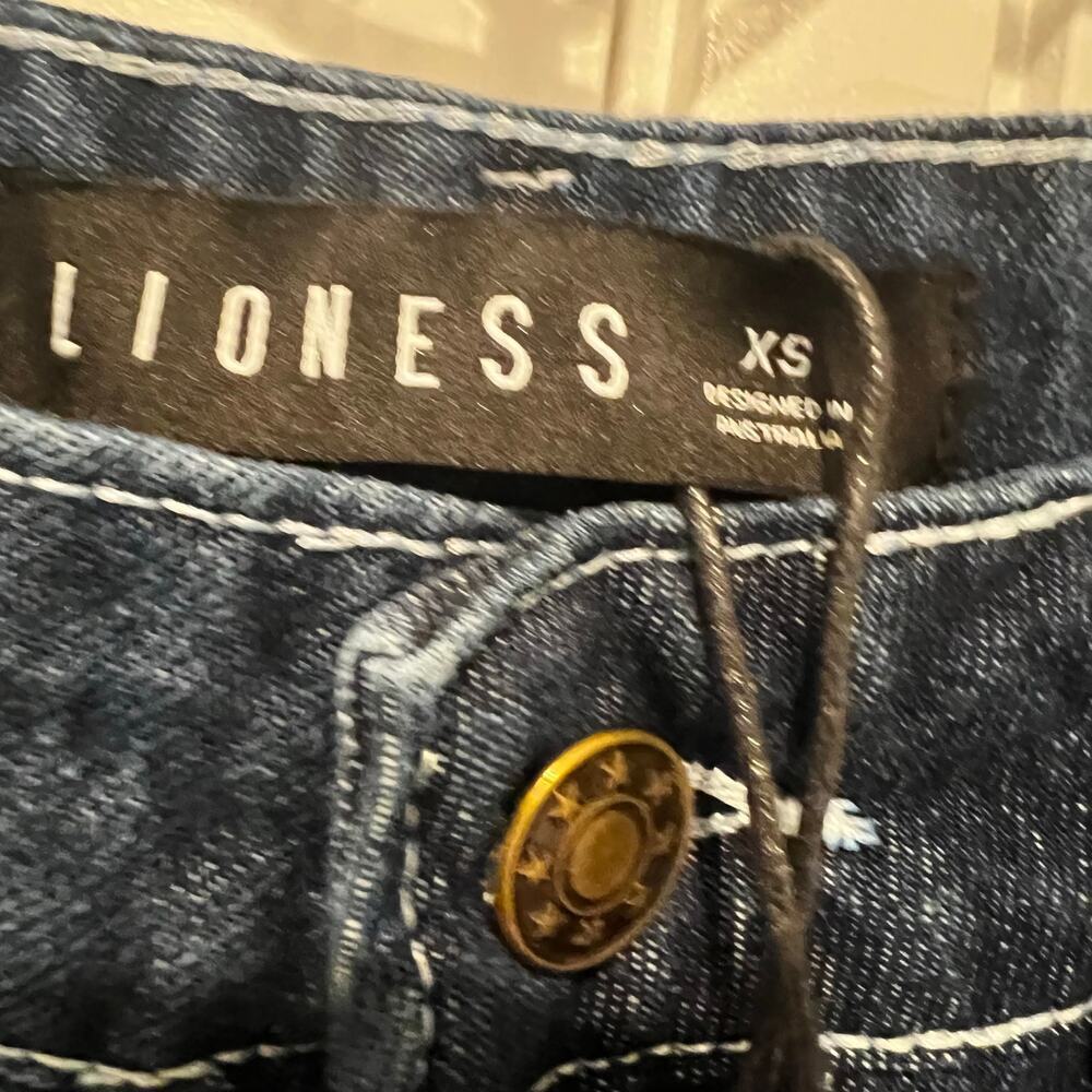 Lioness Women's Idol Denim Low Rise Wide Leg Jeans Blue Size XS NWT - Picture 12 of 12